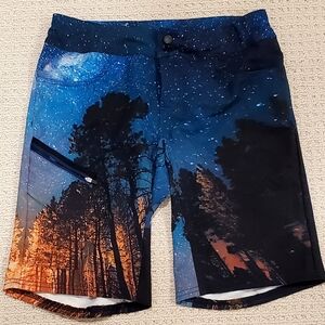 She Beest Dirty Beest Cycling-Mountain Biking Shorts, Blue/Black, Sm, EUC